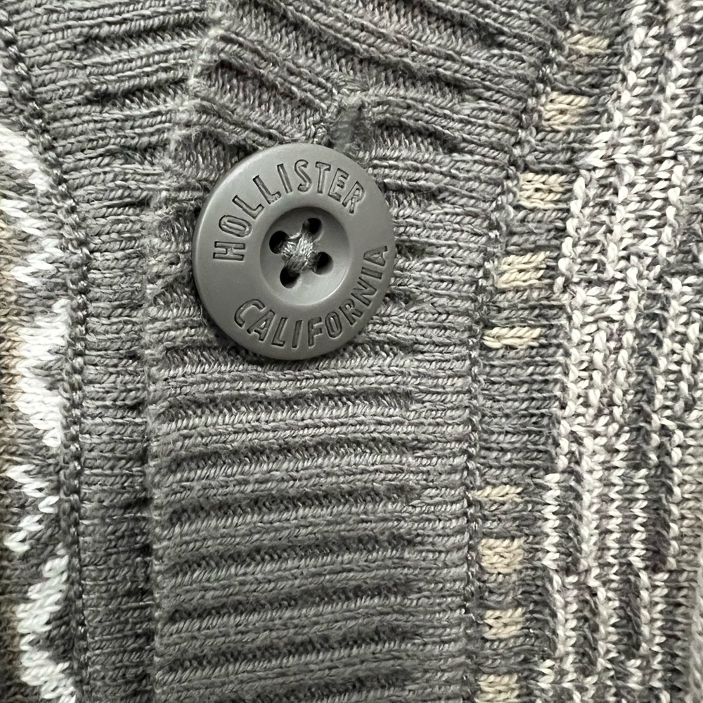 Hollister Men's Multi-Pattern cotton blend Cardigan size L EUC - Picture 3 of 7